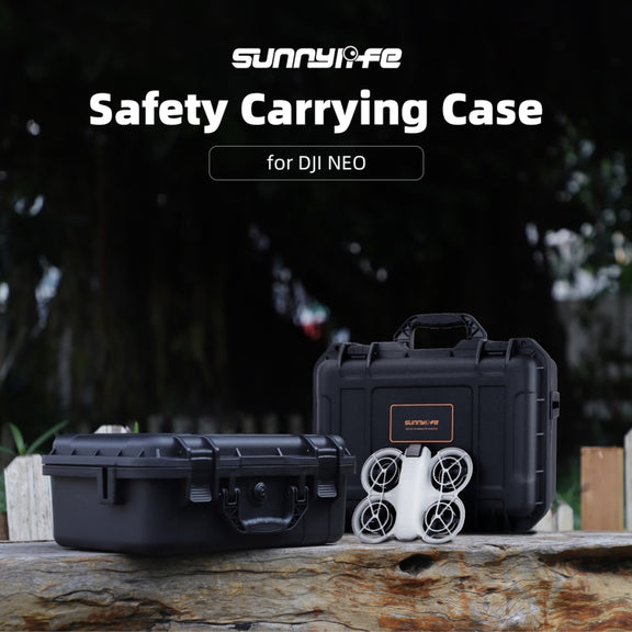 For DJI Neo Sunnylife Safety Carrying Case Water-resistant Shock-proof Hard Travel Case (Black)