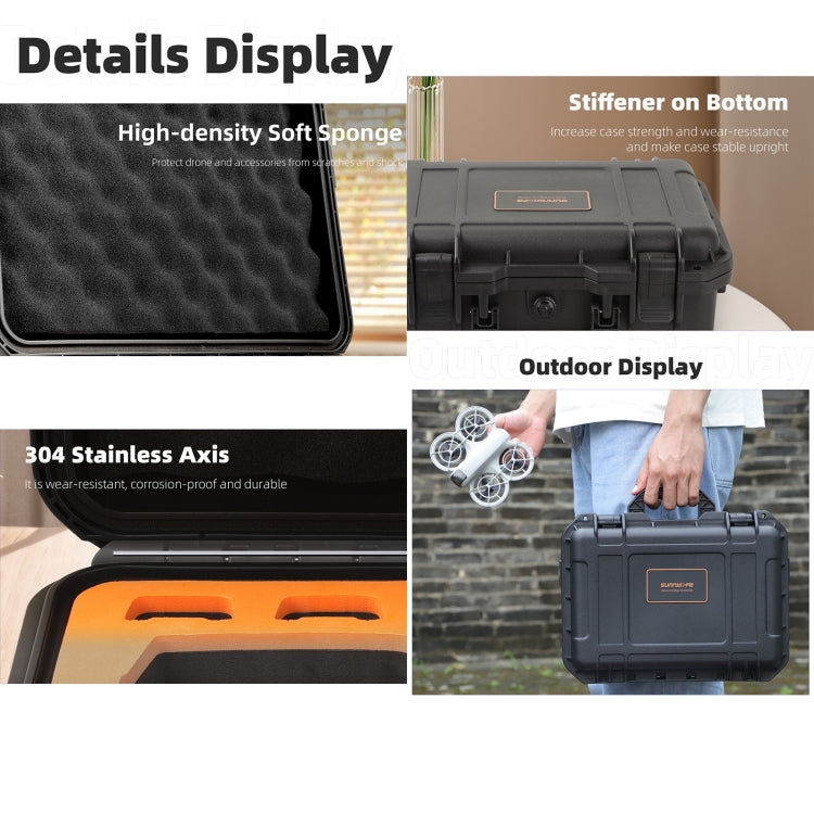 For DJI Neo Sunnylife Safety Carrying Case Waterproof Shock-proof Hard Travel Case (Black) - free shipping - PMC Jewellery - Order now!
