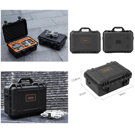 For DJI Neo Sunnylife Safety Carrying Case Water-resistant Shock-proof Hard Travel Case (Black)