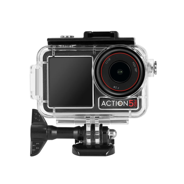 For DJI Osmo Action 5 Pro / 3 / 4 60m Underwater Water-resistant Housing Diving Case (Transparent)