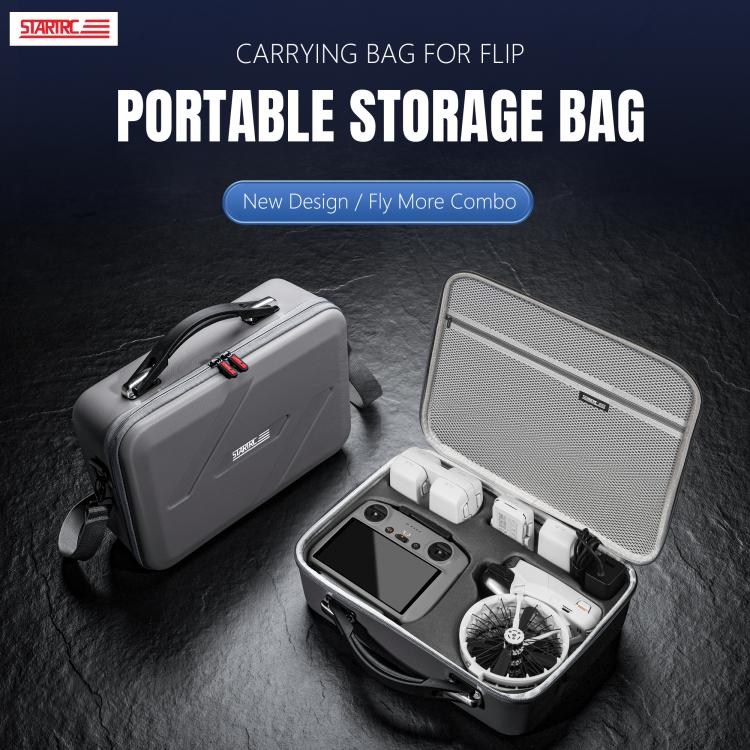 For DJI Flip STARTRC Shoulder Storage Bag Handbag (Grey)