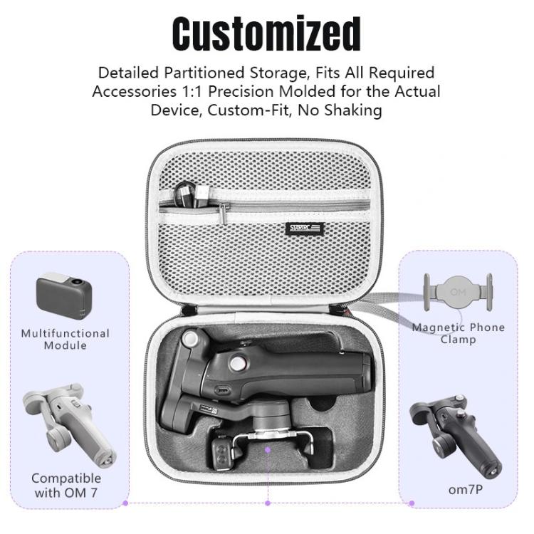 For DJI Osmo Mobile 7 / 7P STARTRC Portable Body Travel Carrying Bag (Grey)