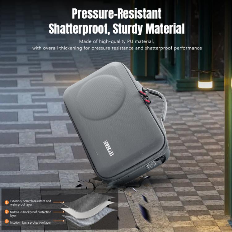 For DJI Osmo 360 STARTRC Full Kit Portable Handbag Shoulder PU Storage Bag (Grey)