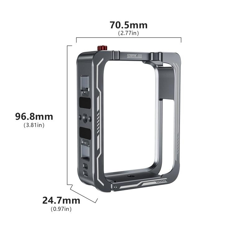 For DJI Osmo 360 STARTRC Metal Cage Frame with Cold Shoe (Grey)
