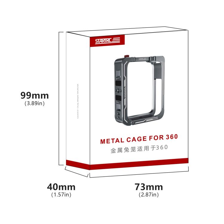 For DJI Osmo 360 STARTRC Metal Cage Frame with Cold Shoe (Grey) - free shipping - PMC Jewellery - Order now!