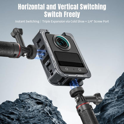 For DJI Osmo 360 STARTRC Metal Cage Frame with Cold Shoe (Grey) - free shipping - PMC Jewellery - Order now!