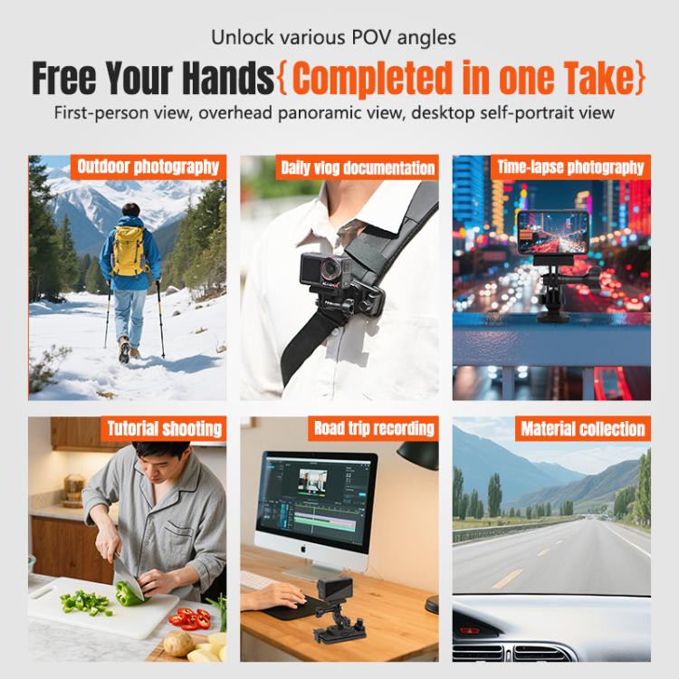 STARTRC Magnetic  Backpack Clip Mount for DJI Osmo 360 / GoPro Action Cameras (Black) - free shipping - PMC Jewellery - Order now!