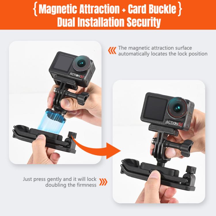 STARTRC Magnetic  Backpack Clip Mount for DJI Osmo 360 / GoPro Action Cameras (Black) - free shipping - PMC Jewellery - Order now!