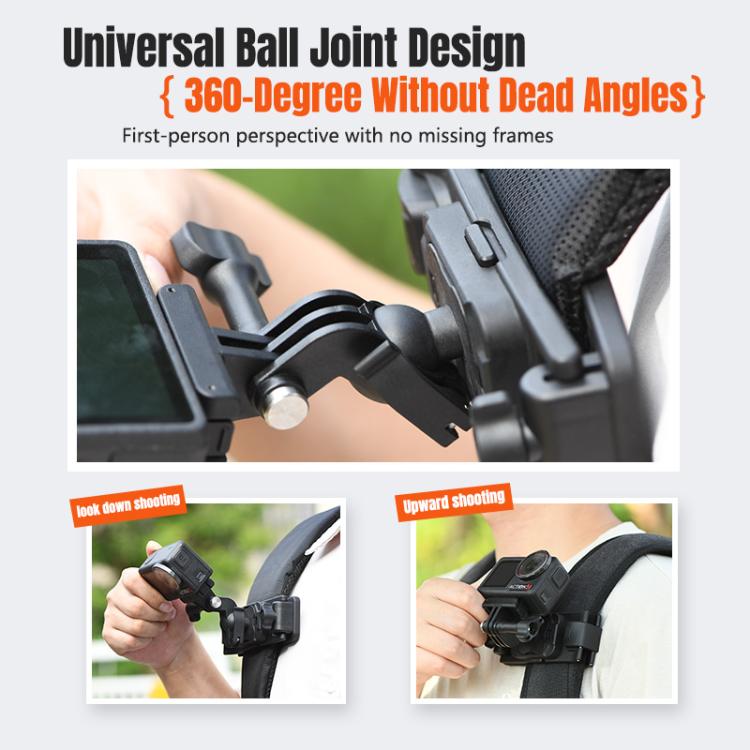 STARTRC Magnetic  Backpack Clip Mount for DJI Osmo 360 / GoPro Action Cameras (Black) - free shipping - PMC Jewellery - Order now!