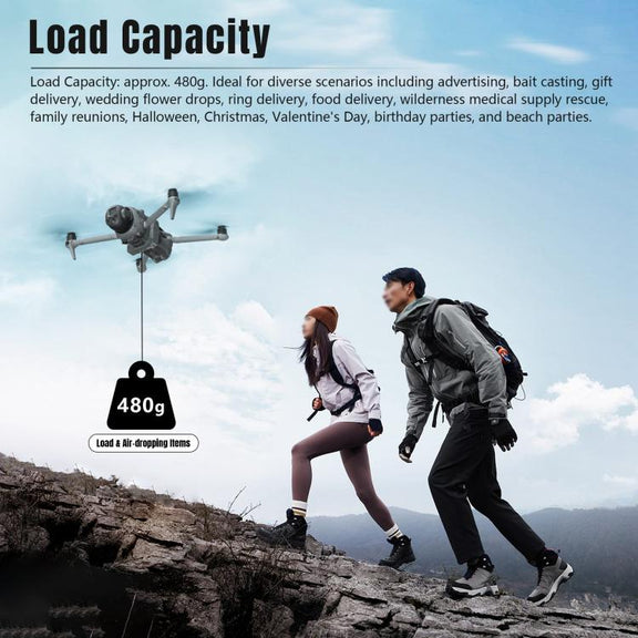 For DJI Mavic 4 Pro STARTRC Air-Dropping System Thrower Parabolic with Expansion Bracket (Black)