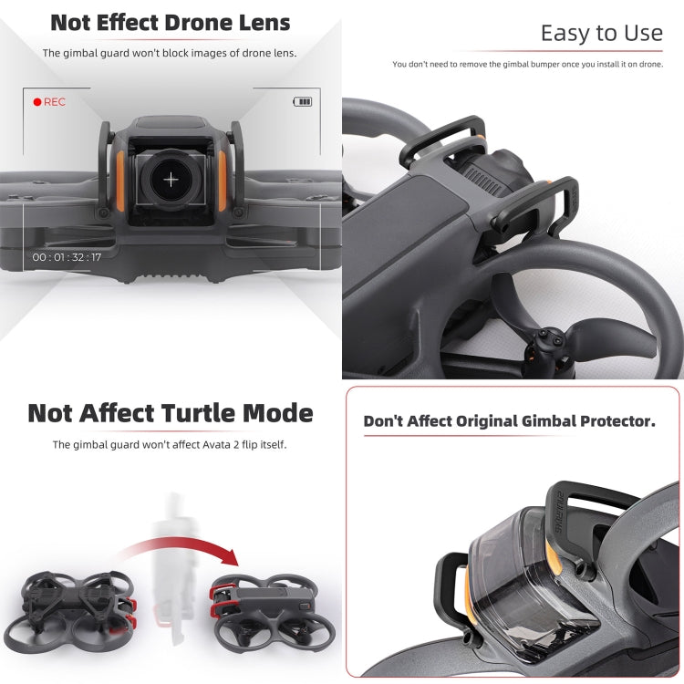 For DJI Avata 2 Sunnylife Gimbal Aluminum Anti-collision Bumper (Black) - free shipping - PMC TechLife - Order now!