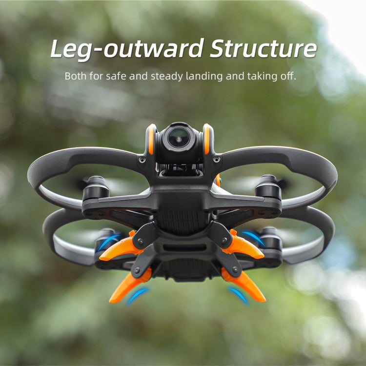 For DJI AVATA 2 Sunnylife LG797 Landing Gear Extensions Heightened Spider Gears Support Leg (Orange)