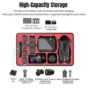 Portable Box Sealed Water-resistant Trolley Suitcase For DJI Mavic 4 Pro / Mavic 3 / Air 3 (Black)