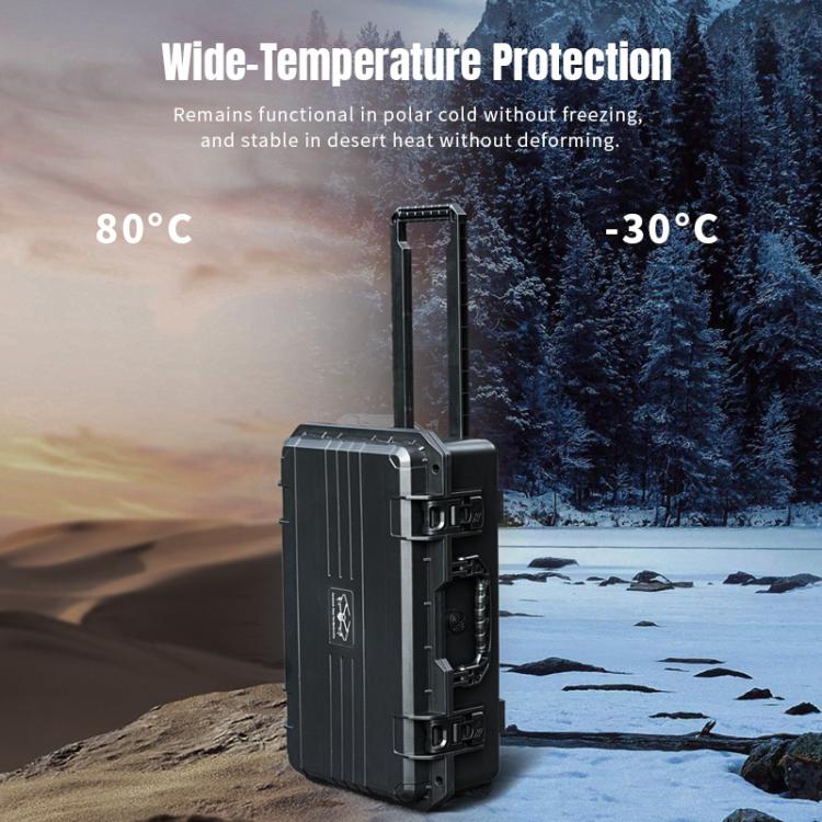 Portable Box Sealed Waterproof Trolley Suitcase For DJI Mavic 4 Pro / Mavic 3 / Air 3 (Black) - free shipping - PMC TechLife - Order now!