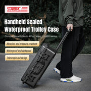 Portable Box Sealed Water-resistant Trolley Suitcase For DJI Mavic 4 Pro / Mavic 3 / Air 3 (Black)
