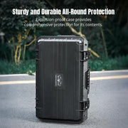 Portable Box Sealed Water-resistant Trolley Suitcase For DJI Mavic 4 Pro / Mavic 3 / Air 3 (Black)