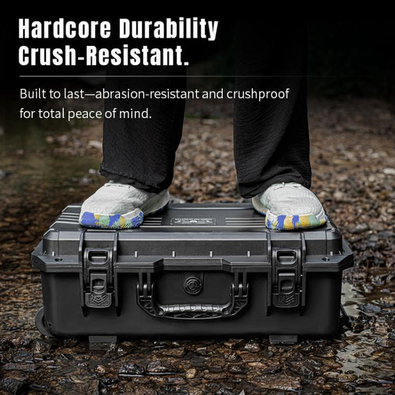 Portable Box Sealed Water-resistant Trolley Suitcase For DJI Mavic 4 Pro / Mavic 3 / Air 3 (Black)