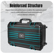 Portable Box Sealed Water-resistant Trolley Suitcase For DJI Mavic 4 Pro / Mavic 3 / Air 3 (Black)