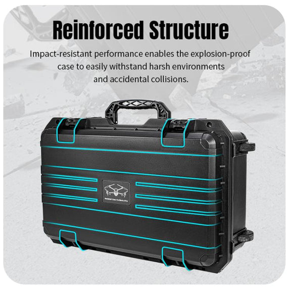 Portable Box Sealed Water-resistant Trolley Suitcase For DJI Mavic 4 Pro / Mavic 3 / Air 3 (Black)