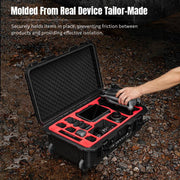 Portable Box Sealed Water-resistant Trolley Suitcase For DJI Mavic 4 Pro / Mavic 3 / Air 3 (Black)