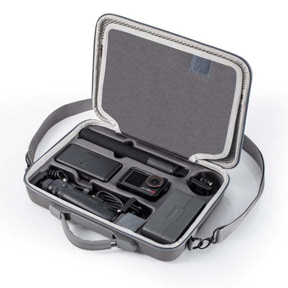 For DJI Osmo Action 5 Pro STARTRC Portable Handbag Shoulder PU Storage Bag (Dark Gray)