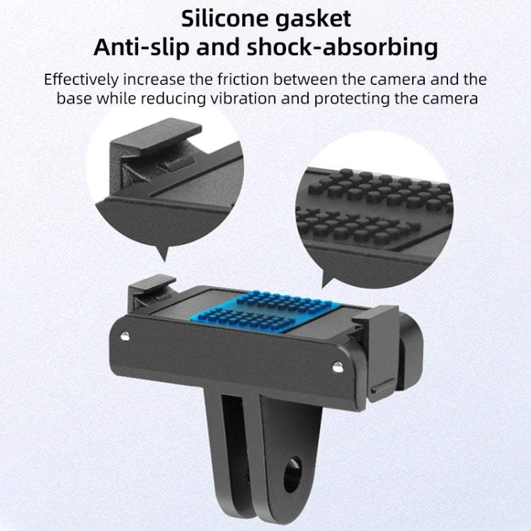 For DJI Osmo Action 5 Pro / 4  / 3 Magnetic Quick Release Base Mount Adapter (Black)