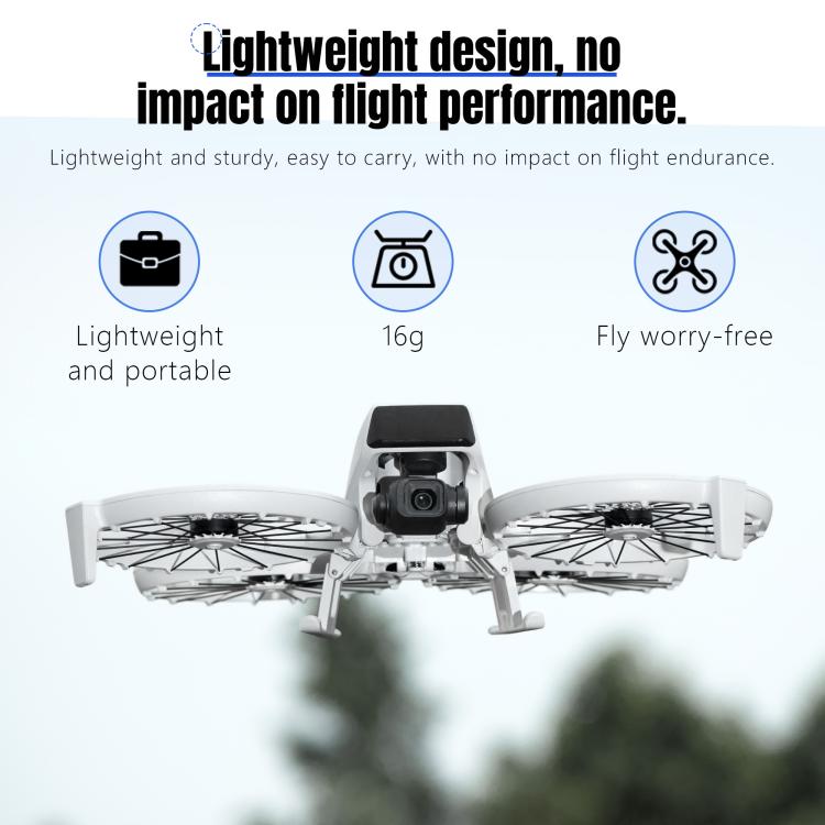 For DJI Flip STARTRC Folding Anti-fall Anti-dirt Heightened Landing Gear Training Rack (Grey)