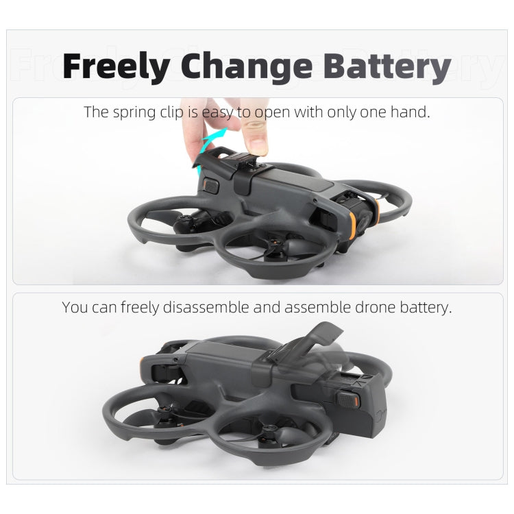 For DJI Avata 2 Sunnylife Battery Anti-release Buckle Clip Lock-up Anti-falling Battery Safety Lock Buckle Guard (Black) - free shipping - PMC TechLife - Order now!