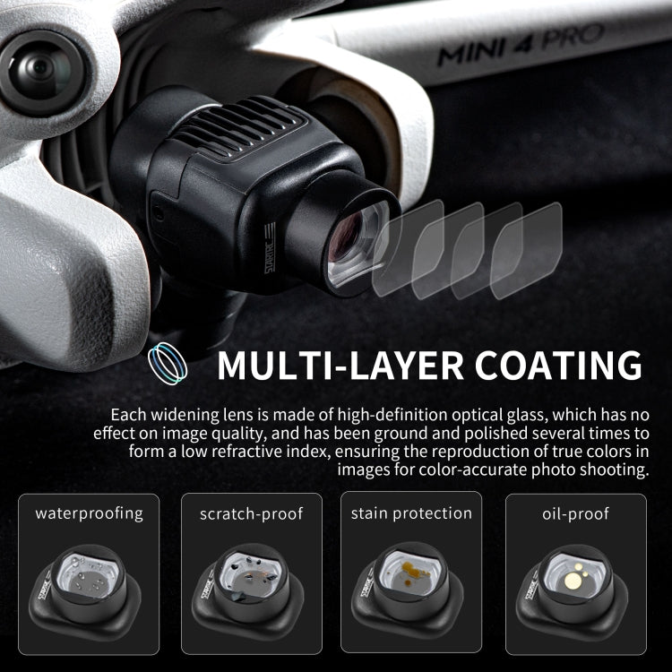 For DJI Mini 4 Pro STARTRC Drone Wide-Angle Lens Filter (Black) - free shipping - PMC Jewellery - Order now!