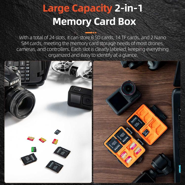 STARTRC V1 Flash Card Box SD / TF Memory Card Storage Case For DJI (Black) - free shipping - PMC TechLife - Order now!