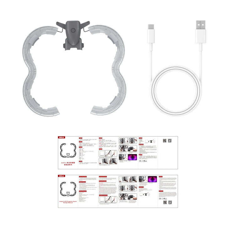 For DJI Avata 2 STARTRC Drone LED Propeller Protective Guard Anti-collision Ring (Transparent) - free shipping - PMC Jewellery - Order now!