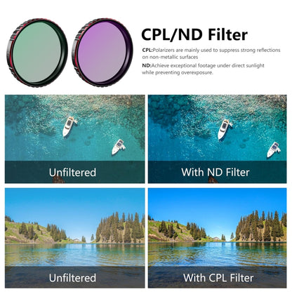 For DJI Osmo Action 5 Pro STARTRC 4 in 1 CPL ND8 ND16 ND32 Camera Lens Filter - free shipping - PMC Jewellery - Order now!