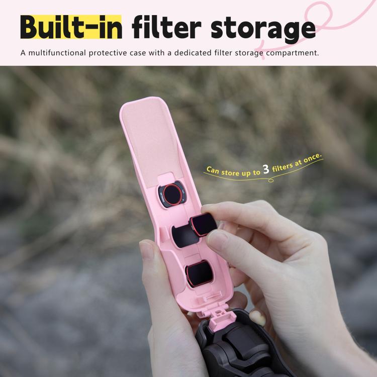 For DJI Osmo Pocket 3 STARTRC Storage Box Protective Case with Lanyard (Purple)