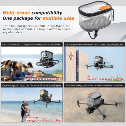 STARTRC Backpack Back-hanging Small Bag For DJI Avata / Air Series / Mavic Series (Grey) - free shipping - PMC Jewellery - Order now!