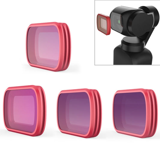4 PCS PGYTECH P-18C-014 ND/PL Profession Diving Color Lens Filter for DJI Osmo Pocket - free shipping - PMC Jewellery - Order now!