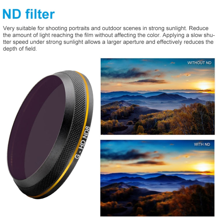 PGYTECH X4S-HD ND8 Gold-edge Lens Filter for DJI Inspire 2 / X4S Gimbal Camera Drone Accessories - free shipping - PMC TechLife - Order now!