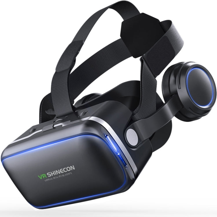 VR SHINECON G04E Virtual Reality 3D Video Glasses Suitable for 3.5 inch - 6.0 inch Smartphone with HiFi Headset (Black) - VR Headset by PMC TechLife | Online Shopping South Africa | PMC TechLife