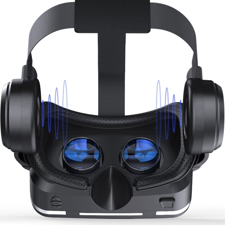 VR SHINECON G04E Virtual Reality 3D Video Glasses Suitable for 3.5 inch - 6.0 inch Smartphone with HiFi Headset (Black) - VR Headset by PMC TechLife | Online Shopping South Africa | PMC TechLife