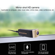 Groudchat JP1DV1 1080P HD Smart Camera Mobile Phone USB Live Camera for Glasses Legs, Built-in Sound-absorbing and Noise-reducing Microphone (Black Gold)