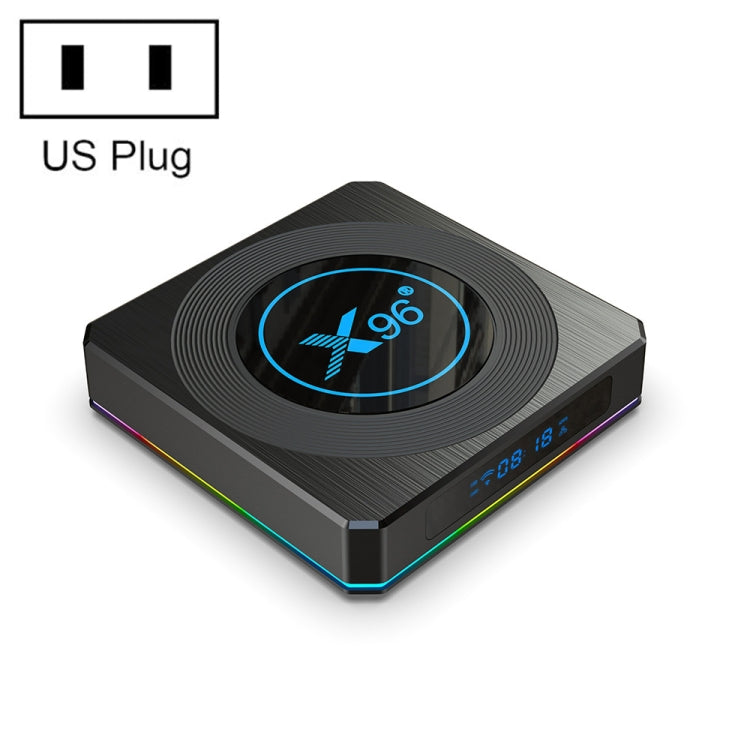 X96 X4 8K Smart TV BOX Android 11.0 Media Player with Remote Control, Amlogic S905X4 Quad Core ARM Cortex A55, RAM: 4GB, ROM: 32GB, Support 100M, Dual Band WiFi, Bluetooth, US Plug - Amlogic S905 by PMC TechLife | Online Shopping South Africa | PMC TechLife | Buy Now Pay Later Mobicred
