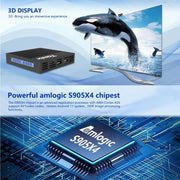 Tanix X4 Android 11 Smart TV Box, Amlogic S905X4 Quad Core, 4GB+32GB, Dual Wifi, BT(US Plug)