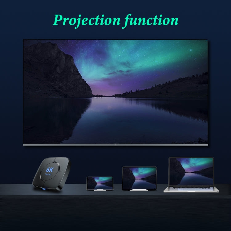 6K UHD Smart TV Box, Android 10.0, Allwinner H616 Quad Core, 2GB+8GB,US Plug