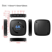 6K UHD Smart TV Box, Android 10.0, Allwinner H616 Quad Core, 2GB+8GB, AU Plug