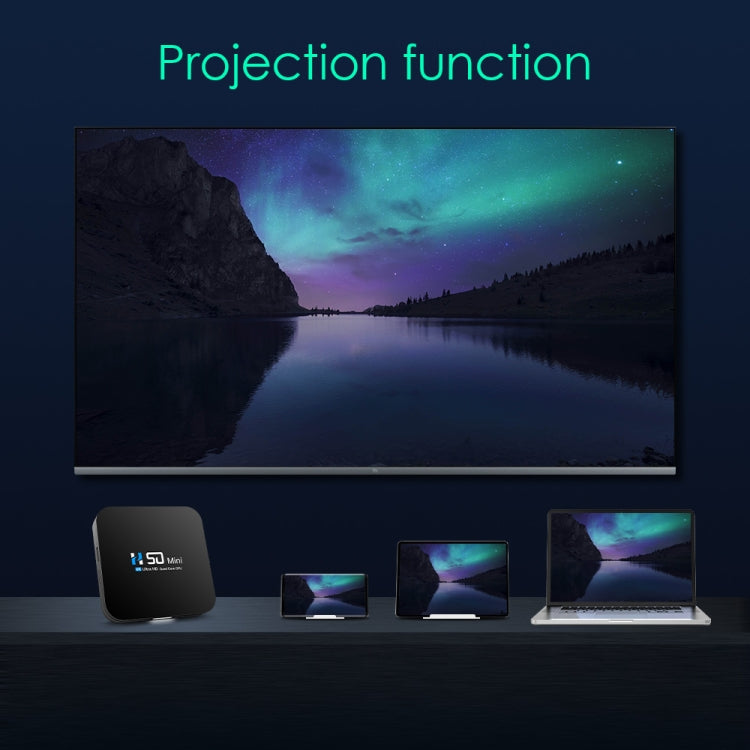 H50 Mini 4K Smart Network TV Box, Android 10.0, RK3318 Quad Core, 2GB+16GB, AU Plug