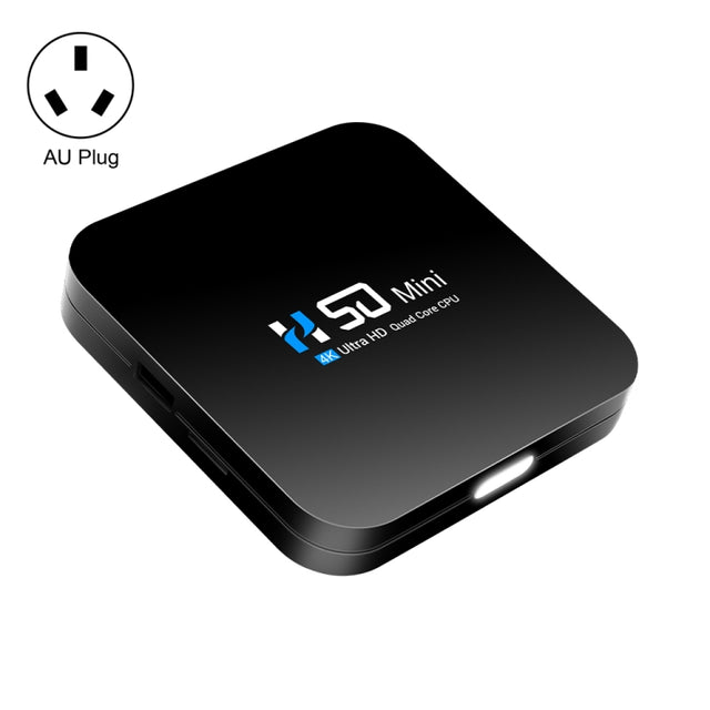 H50 Mini 4K Smart Network TV Box, Android 10.0, RK3318 Quad Core, 2GB+32GB, AU Plug