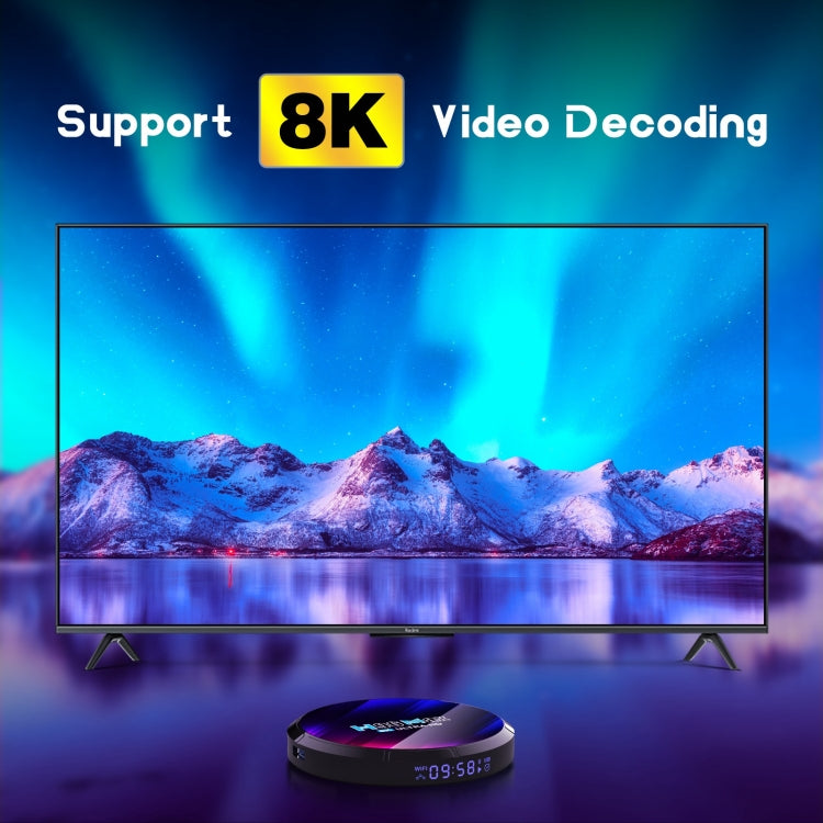H96 Max 8K Ultra HD Smart TV Box Android 13.0 Media Player with Remote Control, RK3528 Quad-Core, 4GB+32GB(UK Plug)