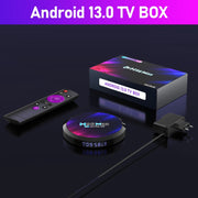 H96 Max 8K Ultra HD Smart TV Box Android 13.0 Media Player with Remote Control, RK3528 Quad-Core, 4GB+64GB(US Plug)
