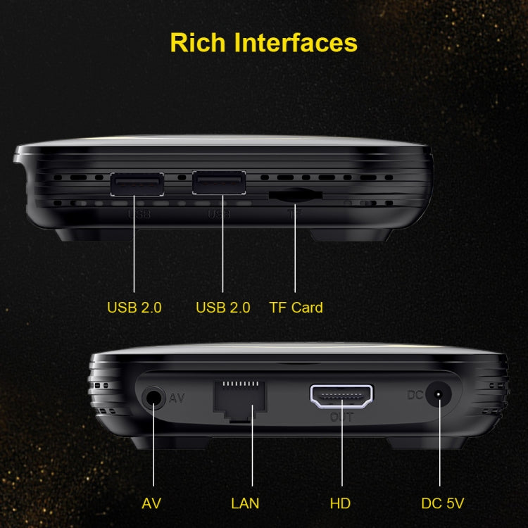 HK1 RBOX-H8S 4K Ultra HD Android 12.0 Smart TV Box with Remote Control, Allwinner H618 Quad-Core, 2GB+16GB(US Plug)