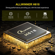 HK1 RBOX-H8S 4K Ultra HD Android 12.0 Smart TV Box with Remote Control, Allwinner H618 Quad-Core, 4GB+32GB(US Plug)