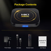 HK1 RBOX-H8S 4K Ultra HD Android 12.0 Smart TV Box with Remote Control, Allwinner H618 Quad-Core, 4GB+64GB(US Plug)